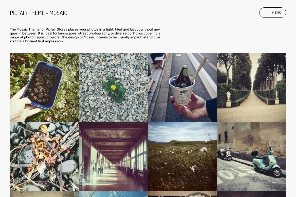 Picfair Theme - Mosaic