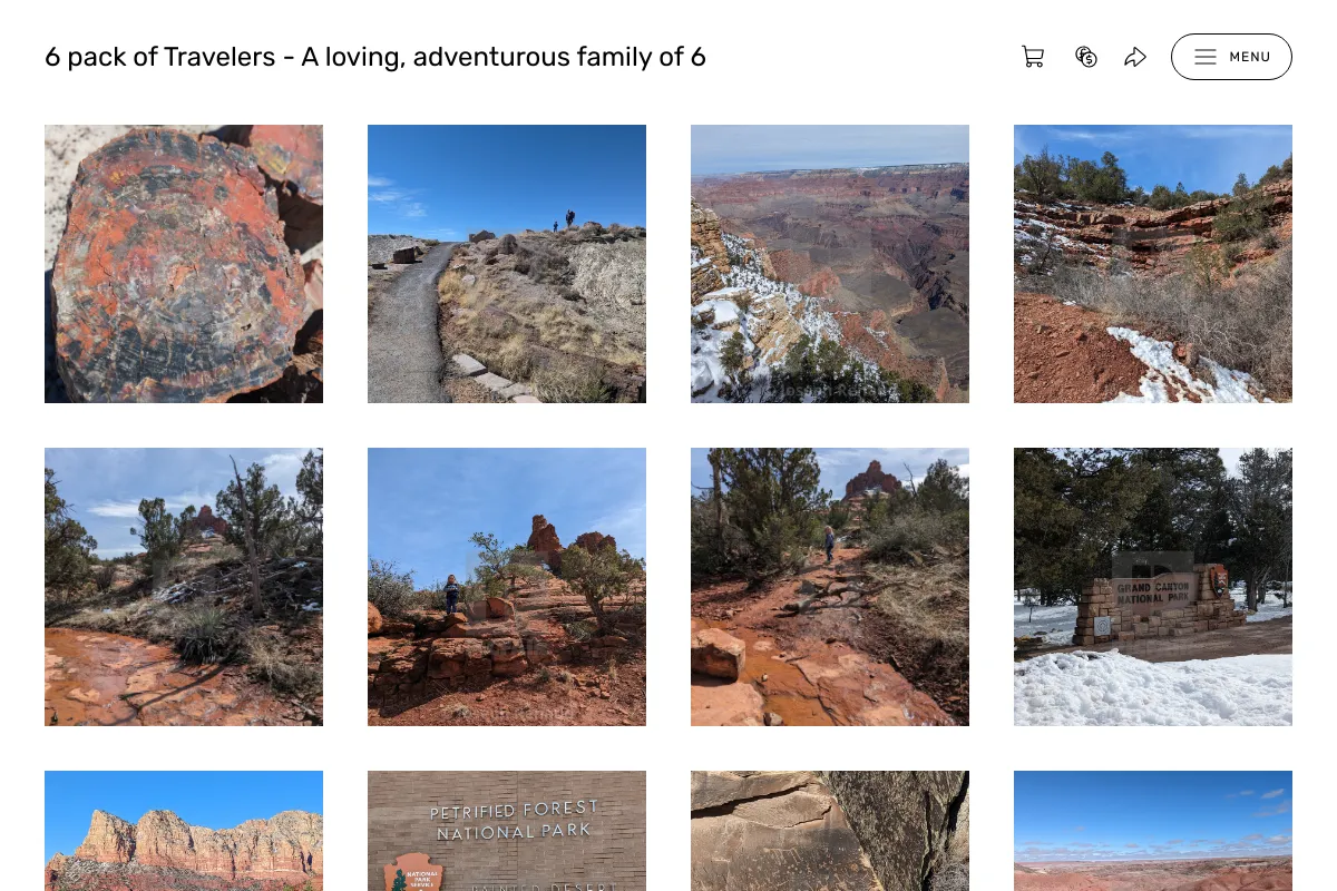 6 pack of Travelers - A loving, adventurous family of 6