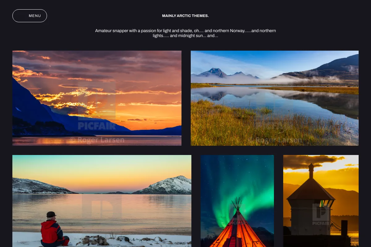Mainly arctic themes. 