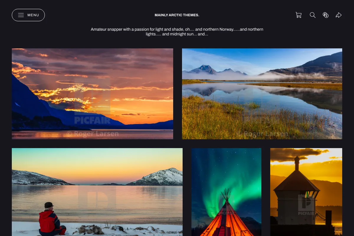 Mainly arctic themes. 